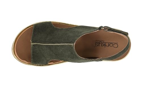 Image of Corkys Footwear Womens Carley Wedges, Featuring Corkys EVA Foam Cushioned Insoles, A 2.5 Inch Heel, Lightweight For All Day Wear, And Hook And Loop Closure