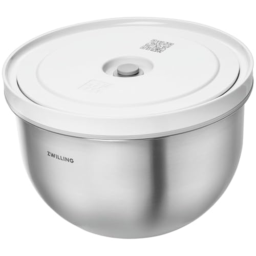 Image of ZWILLING Z1030-858 Fresh & Save Vacuum Storage Bowl, M, 7.1 inches (18 cm), Stainless Steel, Bowl, Airtight Lid, Vacuum Storage Container