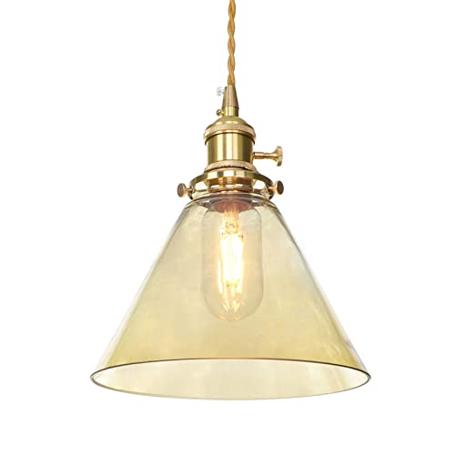 Luces colgantes con interruptor doradas para iluminar y decorar tu isla de cocina moderna