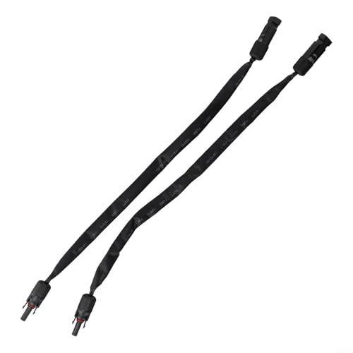 Solarkabel, 1 Paar 50 cm PV-Solarkabeldurchführung zum Anschluss von Solarmodulen und Wechselrichtern mit flexibler, flacher Bauweise (4 mm²)