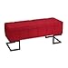 Versa Mannar Taburete pie de Cama para el Dormitorio, Banco para el Hall o la Entrada, Baúl con Espacio de almacenaje, Medidas (Al x L x An) 40 x 42 x 105 cm, Algodón y Madera, Color Rojo