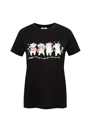 T-shirt Mavi Dancing Cat femme vêtement coton anti-déformation