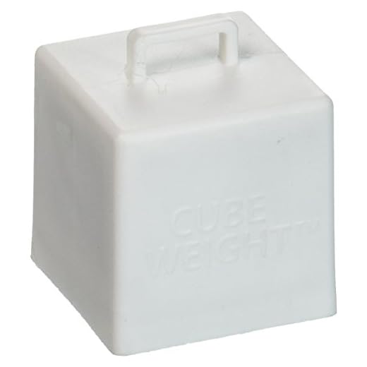 Creative Balloons™ Mfg. Inc. Cube Weight Balloon Weight, 65 Gram, White, 10 Piece