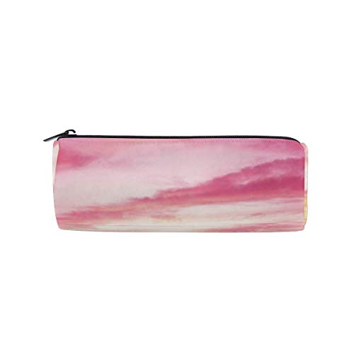 Preisvergleich Produktbild Pink Sunset Pencil Case Studenten Briefpapier Aufbewahrungstasche Pen Organizer Reißverschlusstasche für Mädchen Teenager Kinder