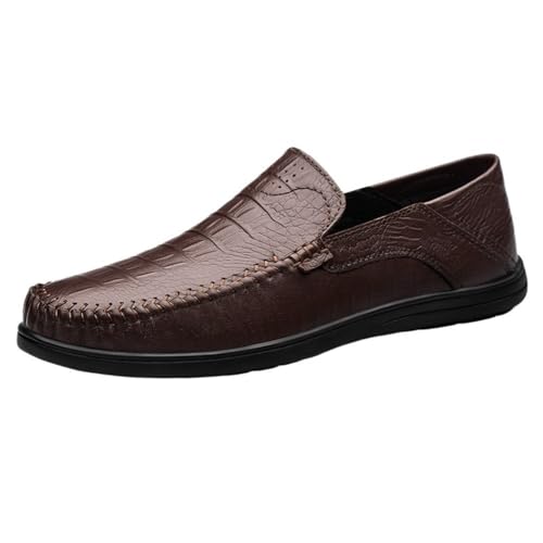 Mens Comfort Loafers Slip On Leather Dress Shoes for Business Casual Office Work Wedding Non Slip Sole Lightweight Walking Shoes