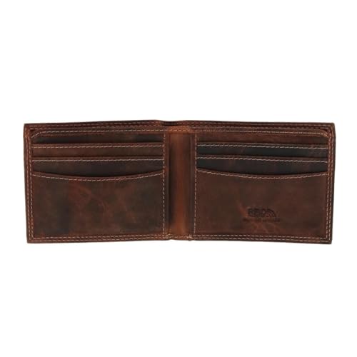 CTM Men's Leather RFID Bifold Wallet, Blue2