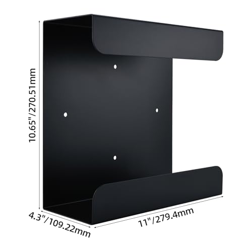 Patioer UPS Mount, Wall Mount Metal Rack for Uninterruptible Power Supply, Compatible with APC, CyberPower & GOLDENMATE (10.6\" H x 4.3\" W x 11\" D) - Thumbnail 3