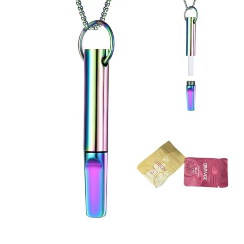 Revya Breath Resistance Necklace Flavored Air Breathe Necklace Stainless Steel for Women And Men (Colored)