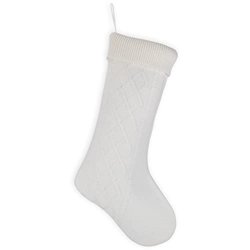 Elanze Designs White 18.5 inch Cable Knit...