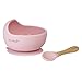 SARO - Set d'alimentation "Wave" - Vaisselle unisexe en silicone en forme de vague - BLW (Rose)