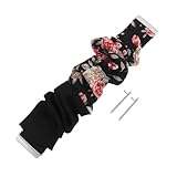 [BATHVEVE] 印花双拼色伸縮性ウォッチバンド 対応 柔軟で耐久性交換用リストバンド レディース向け快適素材 おしゃれな二色デザイン 日常 パー