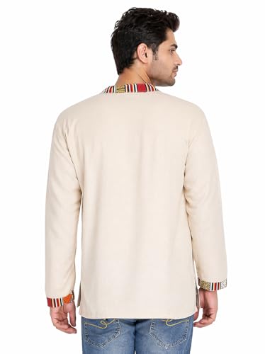 Generic The MAKKI Trends Bhutani Kurta, Beige, M - Image 3