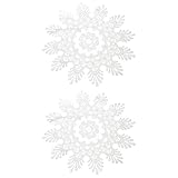 Utilisations Multiples: Couleur: Blanc; Matériau: Polyester; Taille: 40 x 40 cm / 15,75 x 15,75 Pouce (L x l); 2 Pcs x Napperons Pour Tables