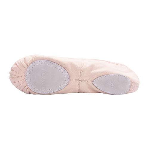 Danzcue Girl's Canvas Ballet Shoes Split Sole Ballet Slippers for Girl Dance Shoes3