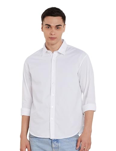Image of Amazon Brand - Symbol Men's Solid Oversized Cotton Casual Shirt | Plain | Full Sleeve (Available in Plus Sizes)