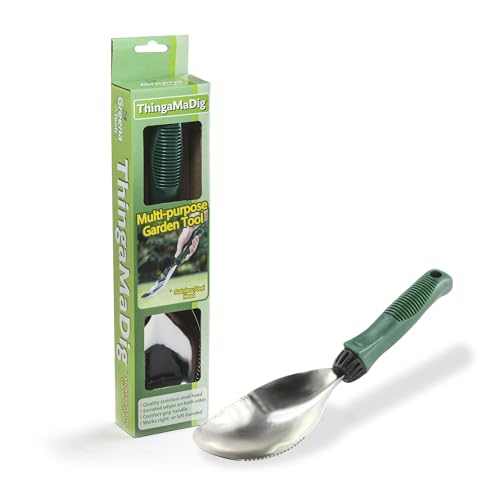 Greena® Thingamadig Gardening Hand Trowel Tool - Multi Purpose Garden Weeder - Cuts, Weeds, Farrows, Scoops, Digs and more