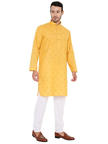 Image of Maharaja Linen Blend Kurta Pyjama Set for Men