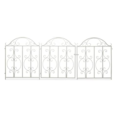 Relaxdays Puerta de jardín con 2 Elementos de Valla Cover