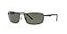 Produktbild Ray-Ban Unisex Sonnenbrille RB3498, Gr. 61 mm, Gra(Einfarbig), Schwarz (Gestell: Schwarz, Gläser: Grün Klassisch 002/71), Large (Herstellergröße: 61)