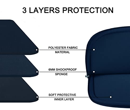 Image of 15.6 inch Laptop case, Durable Briefcase Shockproof Protective Sleeve, Handbags Portable Laptop Bag for 15.6 inch HP Dell Asus Lenovo Notebook Computer Cover with Front Pocket, Blue