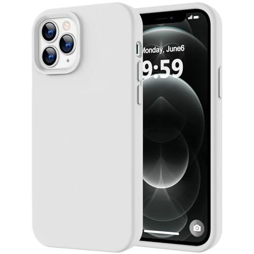Image of LOVE 3000 Compatible with iPhone 12 Pro Max Phone Case | Thickening Liquid Silicone | Anti-Scratch Microfiber Lining | Full-Body Duty Heavy Protection Case for iPhone 12 Pro Max Women Girls, White