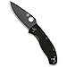 Spyderco Tenacious Folding Knife - Black G-10 Handle with Full-Flat Grind, 8Cr13MoV Steel Black Blade and LinerLock (PlainEdge)