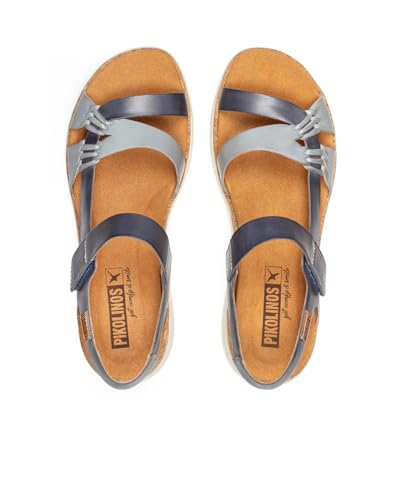 Image of PIKOLINOS Palma W4N-0968 Women's Sandals - Stylish Premium Leather Wedge Sandals - Cushioned Insole, Hook & Loop Closure, Ultra-Light Sole for Everdat Walking