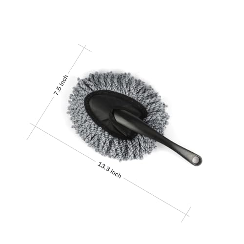 Image of Mini Microfiber Duster Interior, Multi-Purpose Duster Brush with Handle for Car Cleaning & Household