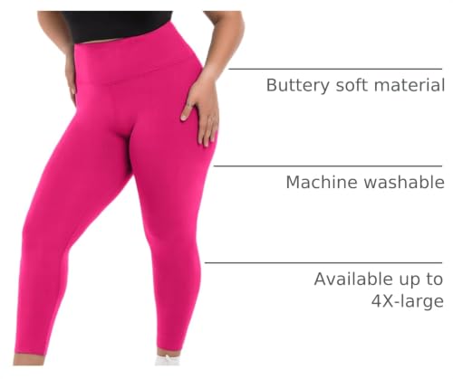 Image of SINOPHANT Plus Size Leggings for Women, High Waisted Tummy Control Buttery Super Soft Black Yoga Pants for Workout Running