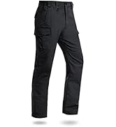 Men's 9 Pockets Relaxed Fit Lightweight Ripstop Water Repellent Tactical Pants