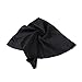 TrendsBlue Elegant Silk Feel Solid Color Satin Square Scarf, Black