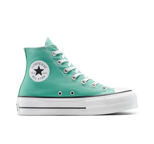 Converse Women's Chuck Taylor All Star Lift Platform High Top, Archive Sea Green/White/Black, 7