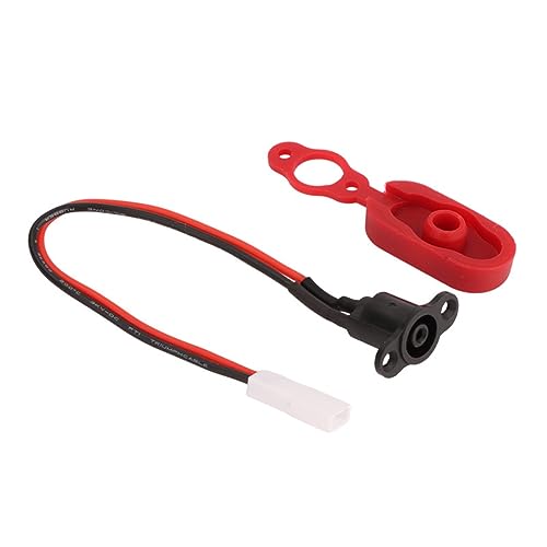 Vogely M365 Electric Scooter Accessories Charging Port Plastic Waterproof Head Waterproof Plug Complete Set, black&red