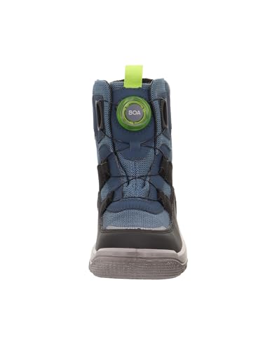 Boy's Modern Snow Boot, Blau Schwarz 8010, 10 UK Child Wide2