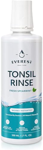 Everest Mouth Wash & Tonsil Stone Remover – Natural Mouthwash or Oral Rinse Liquid to Help Soothe Tonsils, Bad Breath, & Relieve Dry Mouth - Alcohol Free Treatment (17 fl oz)