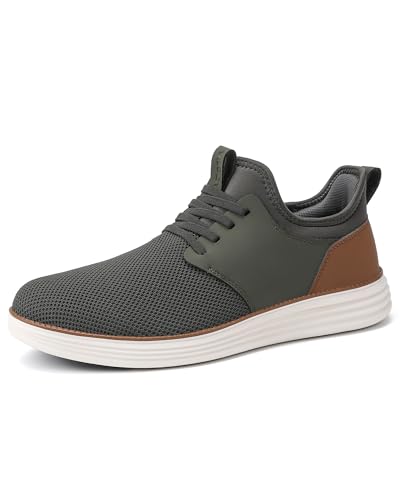 Image of VILOCY Mens Slip On Casual Dress Shoes Hands Free Fashion Sneakers Mesh Tennis Walking Work Shoes Comfortable Breathable Lightweight Non Slip