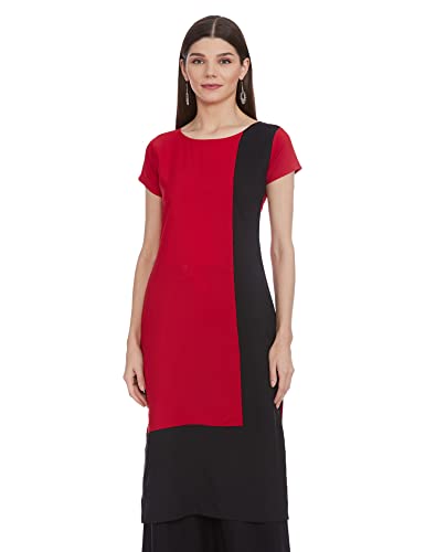 Image of ALC Creations Women's Faux Crepe A-Line Kurti