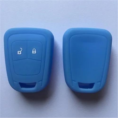 Étui clé Chevrolet 2 boutons bleu silicone contre les rayures - 2