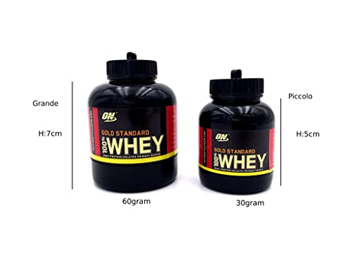 Porta proteine 2x combo, due contenitori uno piccolo e uno grande, proteine, polveri - Image 3