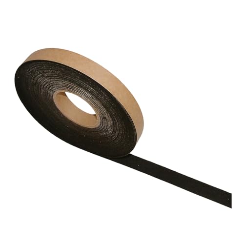 FindTape Polyester 1mm Felt Tape – 1 in. x 75 ft. Felt Strips with Adhesive Backing and Furniture Strips, Great for Arts and Crafts, Classrooms, and Protecting Furniture (Black)