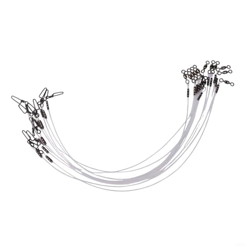 Pack de 12 líderes transparentes de fluorocarbono para pesca