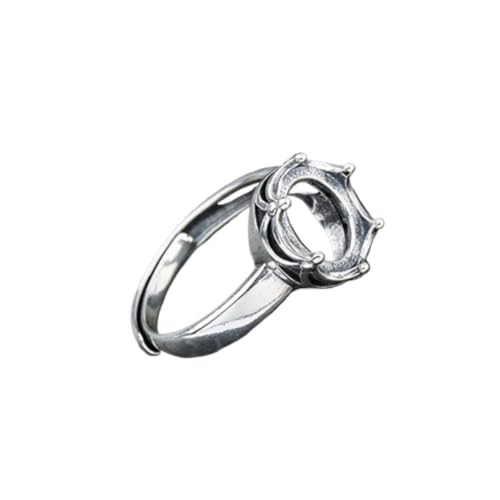 Anillo en blanco ajustable que soluciona la medida de tus bases redondas para cabujón 4