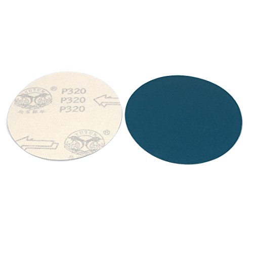 Aexit 5inch Flocking Abrasive Wheels & Discs Sandpaper Auto Car Paint Polishing Sanding Disc 320 Flap Wheels Grit 50pcs