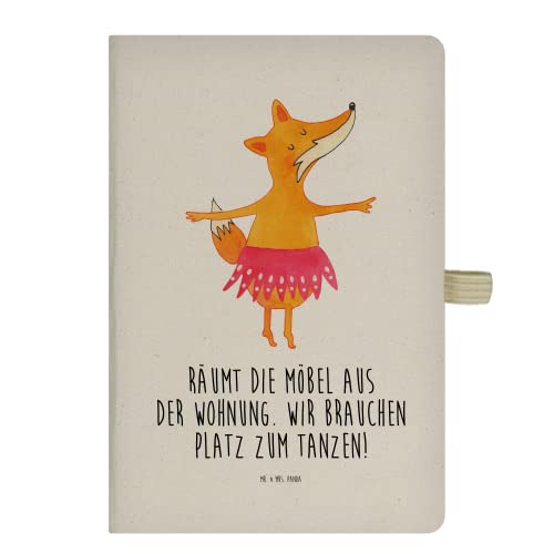 Mr. & Mrs. Panda Tagebuch Fuchs Ballerina - Geschenk, Notizbuch A5, Tanzen, Party, Notizheft, Feier, Geburtstag, Journal, Reisetagebuch