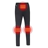 Unisex Heated Slim Pant, USB Intelligent Thermostat Heating Waist Leggings Trousers with 3 Levels Temperature Adjustable for Hiking for Men/Women(XXL-Women)