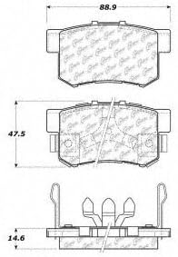 Centric 103.10860 C-Tek Ceramic Automotive Rear Brake Pads for Select Acura, Honda Model Years
