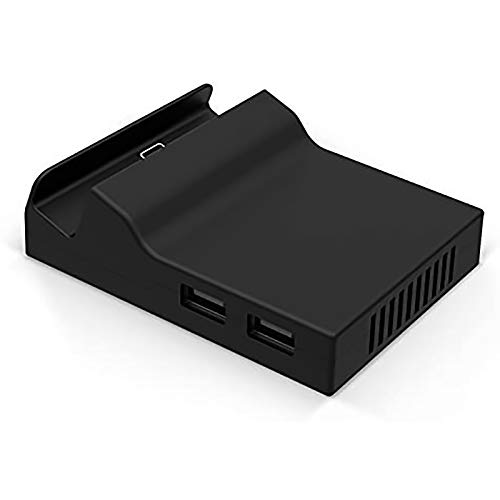 MASCARRY Portable Dock Replacement Case for Nintendo Switch (Only The case, You Have to DIY with The Circuit Board chip from The Original Dock) (Black)