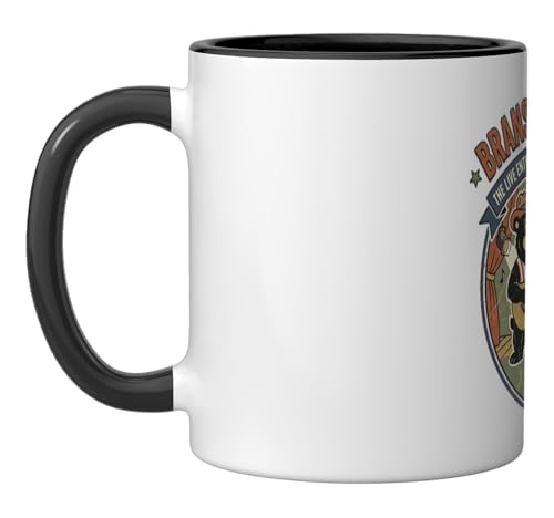 Branson, MO - Live Entertainment Capital - Vintage Mascot Ceramic Mug, Black/White