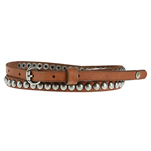 CTM Women's Skinny Leather Belt