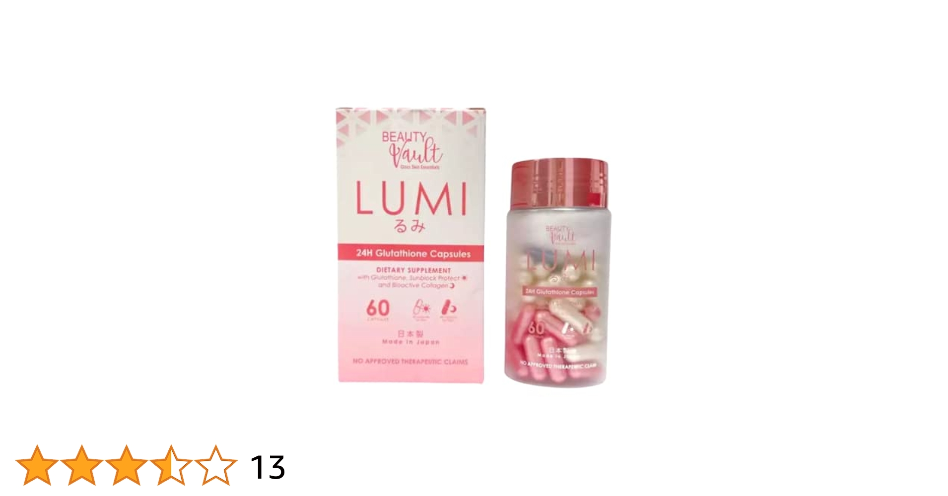その他 5  BOTTLES BEAUTY VAULT LUMI Beauty Vault LUMI 24H Glutathione Capsule – My Care Kits